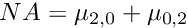 $NA=\mu_{2,0}+\mu_{0,2}$