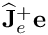 ${\bf \widehat J}_e^+ {\bf e}$