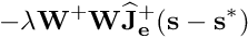 \[ -\lambda {\bf W^+W {\widehat {\bf J}}_e^+({\bf s-s^*})} \]