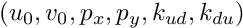 $(u_0,v_0,p_x,p_y, k_{ud}, k_{du})$