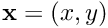 ${\bf x} = (x,y)$