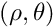 $(\rho, \theta)$