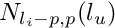 $ N_{l_i-p,p}(l_u) $