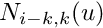 $ N_{i-k,k}(u) $