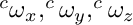 $ ^{c} \omega_x, ^{c} \omega_y, ^{c} \omega_z $