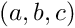 $ (a, b, c) $