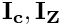 $\mathbf{I_c}, \mathbf{I_Z}$