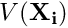 $V(\mathbf{X_i})$