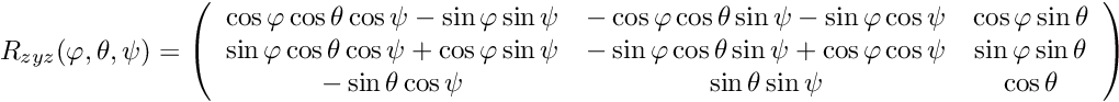 $ K = \left(\begin{array}{ccc} p_x & 0 & u_0 \\ 0 & p_y & v_0 \\ 0 & 0 & 1 \end{array} \right) $